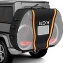 600D Bike Cover for Transport on Rack - Waterproof Outdoor Bicycle Cover Heavy Duty for 1 or 2 Bikes, with Three Straps and Reflective Strips for Car, SUV, RV Travel