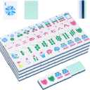 Jongyance American Mahjong Tile Set with160 Acrylic 4 Layer Engraved Mahjong Tiles, Mahjong Tiles Bag and Accessories