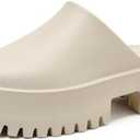 Womens Platform Mules Slip On Sandals Closed Toe Clogs Non-Slip Thick Sole Waterproof Slippers Size 11