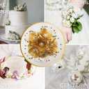 72PC Artificial Silk Pearl Spray Craft Flower for Home Craft Decor DIY Wedding Bridal Veil Headband Dress Cake Topper Embellishment Scrapbook Favor Corsage Floral Bouquet Arrangement (Purple)