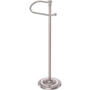 Toilet Paper Holder Free Standing, 25 H Stainless Steel Nickel Toilet Paper Stand, Weighted Base Floor Tissue Roll Holder for Bathroom,Toilet Roll Stand