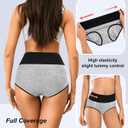 MISSWHO Cotton High Waisted Womens Underwear Soft Stretch Breathable Full Coverage Ladies Panties(Regular & Plus Size) (M)