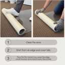 Amylove Carpet Protection Film Plastic Carpet Cover Protector Self Adhesive Covering Tape Heavy Duty Shield for Stairs Rugs Floor Runners Surface Home Renovation Moving Holiday Party Pet