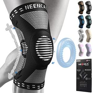 NEENCA Professional Knee Brace for Pain Relief, Medical Knee Support with Patella Pad & Side Stabilizers, Compression Knee Sleeve for Meniscus Tear, ACL, Joint Pain, Runner, Workout (Black, Medium)