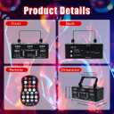 AMKI Party Lights, 21 Lens DJ Lights with Strobe Effect,Disco Light Indoor with RGB UV Laser Light Support Sound Control DMX5 (21eyes)