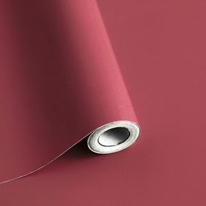 Safiyya 393"x17.7" Red Peel and Stick Wallpaper Rose Red Contact Paper Solid Color Wall Paper Decorative Waterproof Removable Wallpaper for Wall Vinyl Roll, Pack of 2