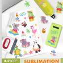 Koala Sublimation Sticker Paper 100% Transparent Waterproof Vinyl 8.5x11 inch 25 Sheets, Quick Dry Vivid Colors Holds Ink Well