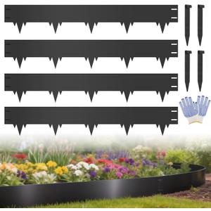 13FT Metal Landscape Edging, 4-Pack 40"L x 6.5"H Rust-Proof Border