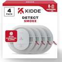 Kidde Hardwired Smoke Detector, AA Battery Backup, Interconnectable, LED Warning Light Indicators, 4 Pack
