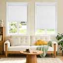 Grandekor Motorized Blinds with Remote Control, Blackout Roller Shade Electric Shades Cordless Smart Blinds for Bedroom Living Room Office,White,W42xH72