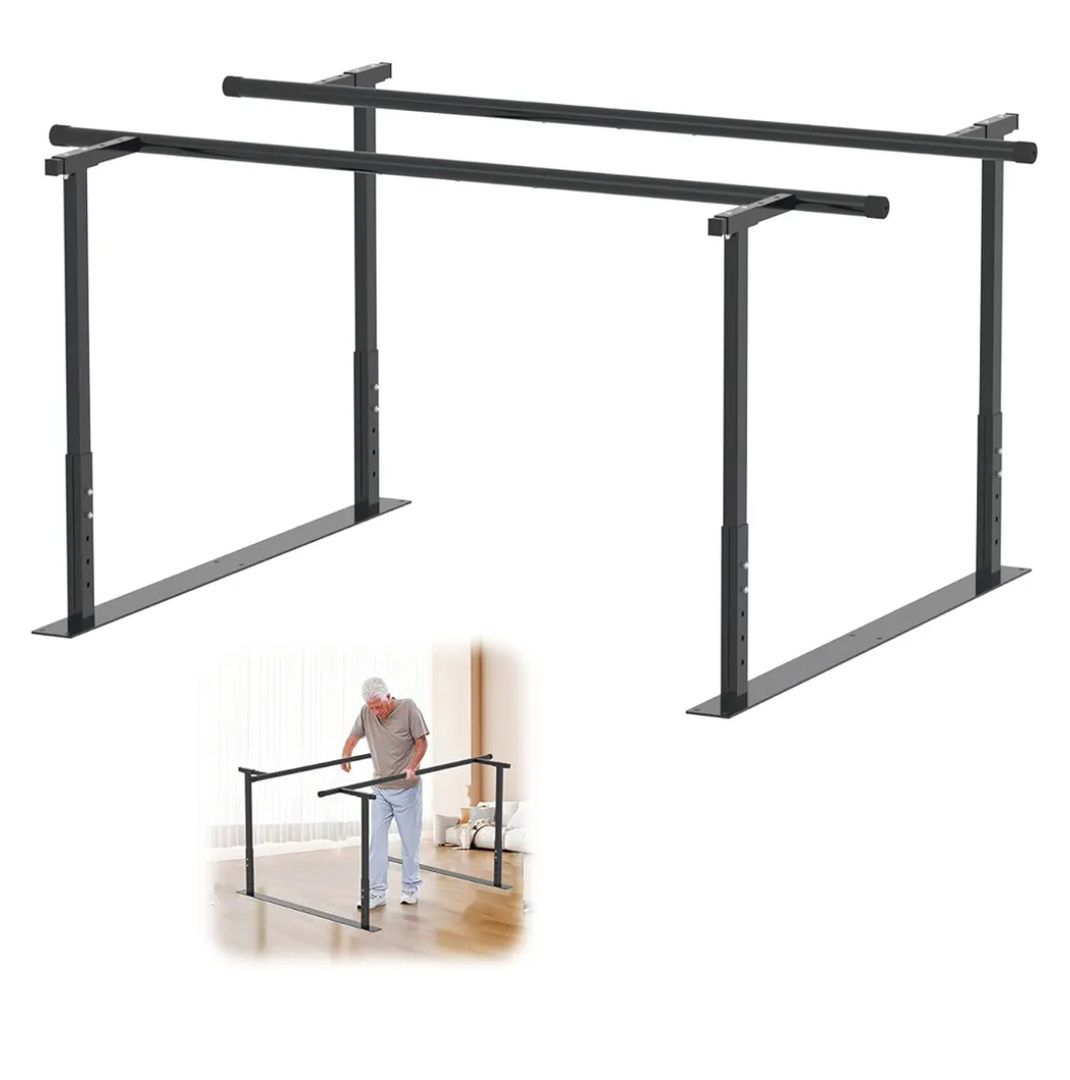 Parallel Bars for Physical Therapy 7FT, Adjustable Height & Width Walking Assist bar for Rehabilitation & Walking Balance Issues
