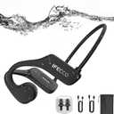 IFECCO Bone Conduction Headphones Swimming - IP68 Waterproof Headphones for Swimming Bluetooth 5.3,Wireless Open Ear Underwater Earbuds with 32G Mp3 Built-in Mic for Sport Running Cycling (Black)