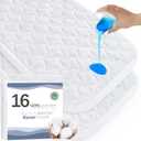 Bassinet Mattress Pad Cover 20" x 28"-Fit for Graco Travel Lite Crib/Sense2Snooze, Guava Lotus, Maxi-COSI Swift Lightweight, Waterproof Quilted Bassinet Mattress Protector