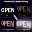 Open Sign for Business, 40"x14" Dimmable Large LED Open Signs with Hanging Installation for Cafes Store Restaurant Office Bar Pubs Hotel Salon (Warm White)
