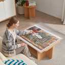 Jigsaw Puzzle Board for 1500 Pieces | Foldable Puzzle Board, 37" x 29.5" Felt Display Board