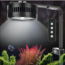 AQQA Aquarium Clip-On Stream Light with Controller, LED Fish Tank Light with 3 Modes (White/RGB/Full Spectrum), Timer & 6 Brightness Levels, Adjustable Clamp for Freshwater Plants Fish Tanks 60W