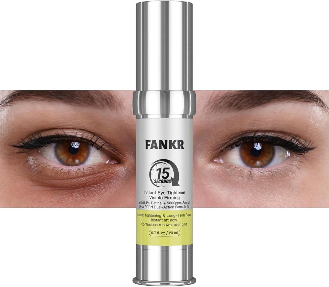 15Second Instant Eye Lift Cream with Sodium DNA & 0.1% Retinal | Rapid Tightening for Eye Bags & Fine Lines | DualAction Firming + LongTerm Repair | Caffeine, Peptides & Collagen Complex | 0.7fl oz