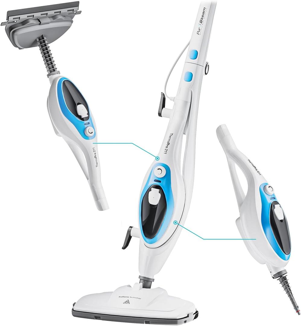 PurSteam 10in1 Steam Mop Detachable Steam Cleaner for Floor, Tile, Hardwood