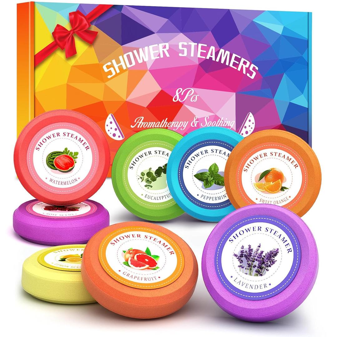 Shower Steamers Aromatherapy - sanyi Birthday Gifts for Women, Valentine's Day Gifts for Her Galentines Day Gifts for Teen Girls Adults, Shower Bombs with Natural Essential Oils Self Care