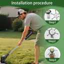 6-inch Wire Weeding Brush Trimming Head, a New Type of Wire Mowing Head Compatible with Battery Powered Cordless Rope Trimmer with 6-plade Rope Trimmer Replacement Head (1, 6 Blades)