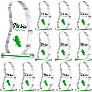 Quelay 12 Pcs Acrylic Pickle Trophies Employee Appreciation Awards Gifts Bulk Funny Pickle Trophy Motivational Team Gifts for Employees Adults Favors Office Decorations