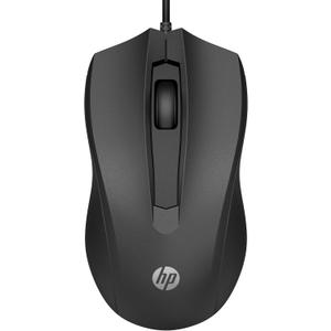 HP Wired Mouse 100 - Precise Optical Sensor with 1600 DPI - Easy USB Connection - Ambidextrous Design - 3 Button Control & Built-in Scrolling - Multi-OS Compatible (6VY96AA#ABL)