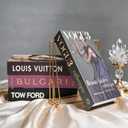 Luxury Decorative Bookend for Home Decor | Bookshelf,Coffee Table Decor, Faux Books for Home & Living Room Aesthetic (4 PCS)