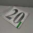 Premium Reflective Metal Number Signs 20 - Aluminum 12" X 12" Parking Spot Numbered Signs Outdoor, Large, for Floor, Dock, Court, Aisle, Field, No Fade, Rust-free, Weather-Resistant