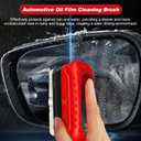 2Pcs Automotive Oil Film Cleaning Brush 2.0 with Refill, Universal Car Glass Oil Film Cleaner, New Glasses Coating for Windshield, Glass Cleaning Board Improves Clarity and Visibility