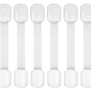 Child Safety Cabinet Locks, 8-Pack, Easy Install with 3M Adhesive, No Screws or Drilling, Multi-Purpose Latches for Cabinets, Drawers, Doors, Kitchen, Ovens, Toilets