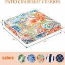 Outdoor Chair Cushions 19 x 19 Inch Waterproof Patio Seat Cushions | Set of 4 Patio Chair Cushions with Zipper and Ties, Fade-Resistant Fabric for Patio Furniture Garden Sofa Couch Chair Pads, 4 Pack - 19x19 Inch
