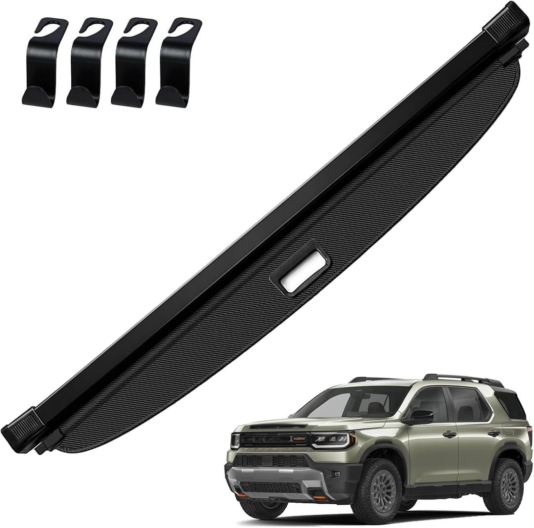 AUXKO Retractable Cargo Cover for Honda Passport 2027 2026, Carbon Fiber