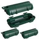 2 Pack Extension Cord Cover Waterproof, Outdoor Cord Connection Protector for Outside with 4 Removable Latches, Electrical Box Plug Covers for Patio, Power Tools, Holiday Decoration Lights, Green