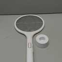 YISSVIC Electric Fly Swatter 4000V Bug Zapper Racket Dual Modes Mosquito Killer with Purple Mosquito Light Rechargeable for Indoor Home Office Backyard Patio Camping (White)