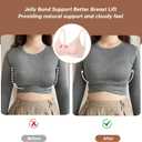OEAK Womens Wireless Jelly Bras Comfortable Push Up Bra No Underwire Gel Bra Full Support Lift Everyday Seamless Tshirt Bras (Medium, Nude)
