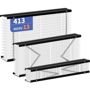 2-Pack 413 Filter Replacement Compatible with AprilAire 413 Whole House Air Purifiers Models,1410,1610,2410,2416,3410,4400,MERV 13 Furnace Filter Replacement, fit for 16x28x4Furnace actual size