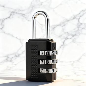 Digit Lock With Keys, Black