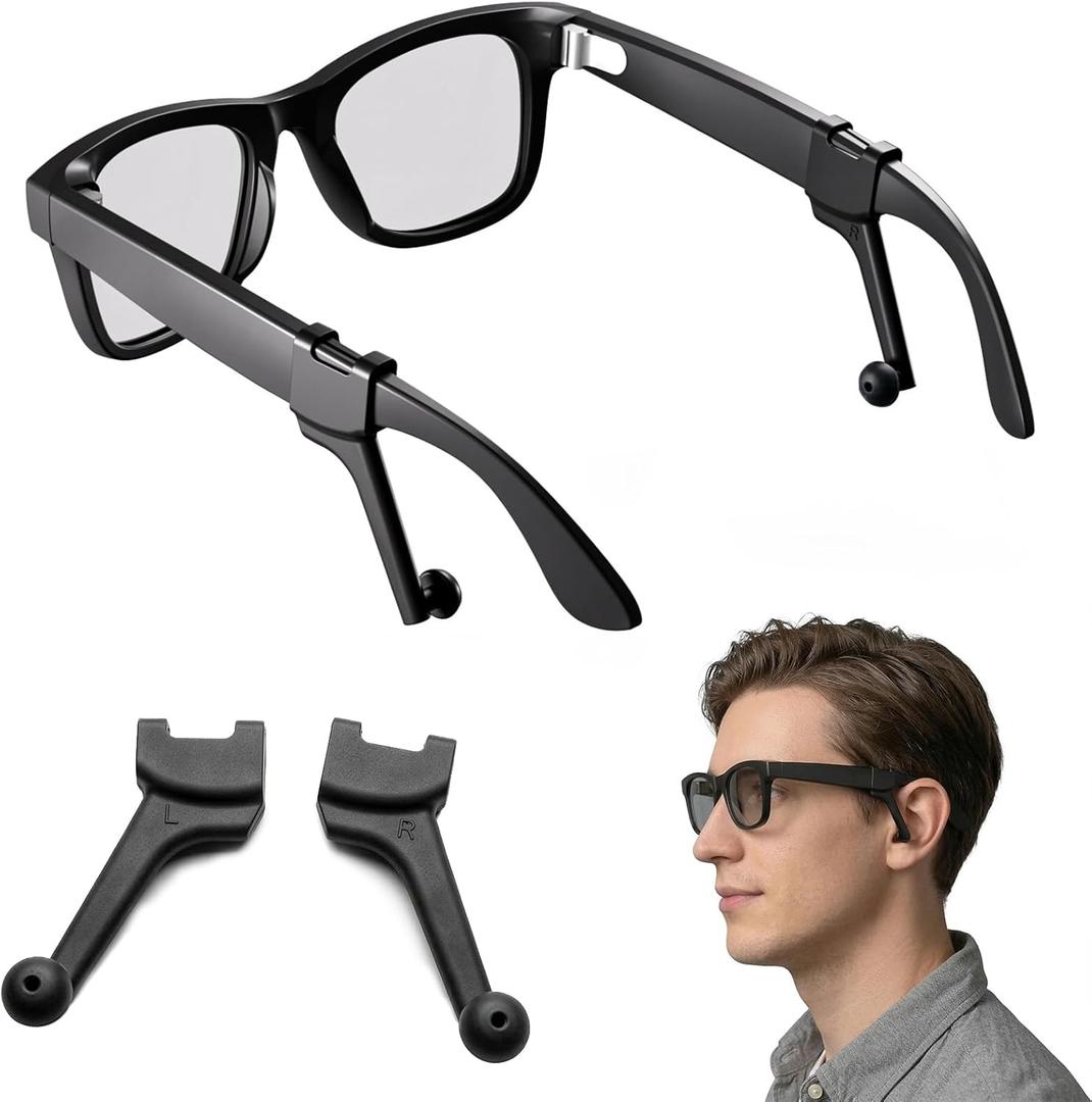 Silicone Audio Booster for Smart Glasses Private Sound, No Leak, Fits Ray-Ban Meta & More