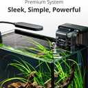 NICREW 2.5 Gallon Nano Nature Aquarium Kit, Ultra-Clear Rimless Desktop Fish Tank with Light, Filter, Gravel and Rock, Perfect for Small Fish, Shrimp, or Betta, Complete Version, Black