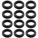 12 Pcs Rubber Grommets, 1-1/5" Inside Diameter 1-1/3" Drill Hole Rubber Wire Grommets O Ring Grommets for Wire, Firewall, Cables, Plugs, Automotive (Black)