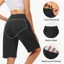 MIVEI Women's 11" Long Swim Board Shorts - High Waisted Quick Dry Beach Swimming Shorts with Zipper Pocket Liner UPF50+ (Black, XXL)