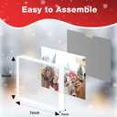 Acina Christmas Photo Frame Glitter Liquid: Clear Acrylic Floating Sparkle Water Personalized Snow Globe Picture Frame - Cute Family Couple Custom Gift (Snow) (White Snow, 5x7'')