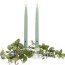 Colonial Candle 10 Inch Bayberry Scented Taper Candle, Virtually Dripless, Premium Wax with Cotton Wick, Pack of 2, Up to 10 Hour Burn - Made in The USA