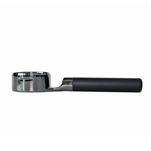 Mischief 58mm Bottomless Portafilter, 316 Stainless Steel, Fits E61 Group Heads, La Marzocco, Rocket, ECM, Synesso, VBM, Flat Base, Double Shot Basket, Walnut wood (Titanium Black, 58MM for E61)