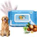 4 x Pet Glove Wipes for Dogs and Cats, Rinse-Free Dog Grooming Wipes, Fragrance-free Hypoallergenic Deodorizing Wipes, Ultra-Thick, For Pets Cleaning, Post-Operative Care, Daily Grooming and Travel 20 PCS
