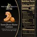 Squirrel Brand Sweet Brown Butter Cashews, 3.5 oz Resealable Bag, Gourmet Flavored Cashews Nuts, Gluten Free, Vegetarian (EXP 04/14/26)