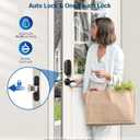 Veise Keyless Entry Door Lock, Electronic Keypad Deadbolt, Keyed Entry, Auto Lock, Anti-Peeking Password, Back Lit & Easy Installation Design, Matte Black