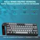 AULA WIN60 HE PRO 60% Mechanical Gaming Keyboard Wired, Magnetic Switch Hot Swappable, Adjustable Actuation Rapid Trigger Mode, 8000Hz Polling Rate, RGB Small Keyboard 60 Percent Compact Design for PC