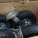 10 inch Casters Wheels, Heavy Duty Casters Set of 4 Load 1300lbs with Brake, Locking Swivel Plate Caster, Industrial Castor Wheels for Workbench, Cart, Trolley, Wagon and Shelves