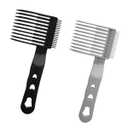 Blend Friend Fade Comb Professional Blending Comb for Men Perfect Blending Haircut Hair Tools for Home, Salon or Professional Use (2 Pack) (Grey,Black)